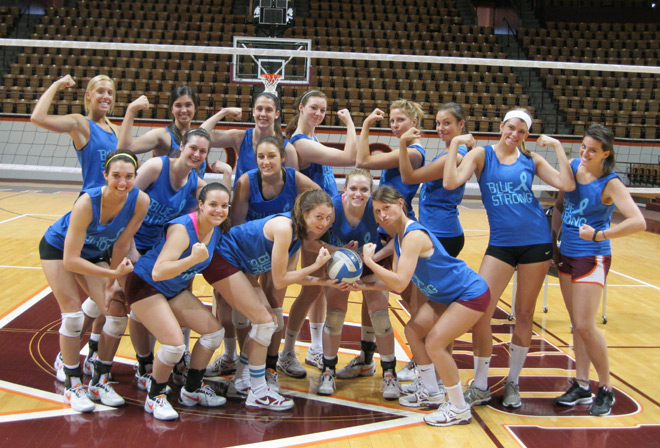 Blue Strong Volleyball Team Photo