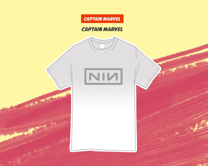 Captain Marvel NIN T-Shirt Slider