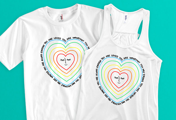 fundraising custom t-shirts that have hearts on them