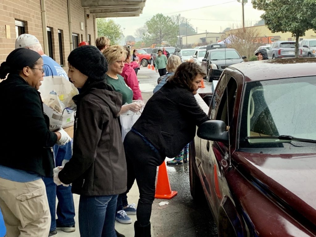 A Drive-Through Food Donation