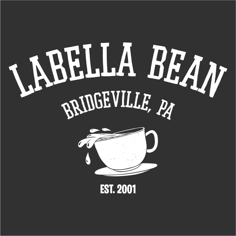 LaBella Bean text and logo of a coffee cup tilting