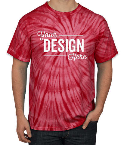 Dyenomite 100% Cotton Tonal Tie-Dye T-shirt, a custom tie-dye t-shirt in red