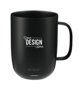 Custom mugs are more memorable when they have features like the Ember Laser Engraved 14 oz. Stainless Steel Temperature Control Mug in black.