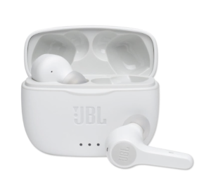 These JBL Tune 215TWS True Wireless Earbuds in White will be a hit for your trade show giveaways. 