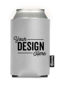 This custom Koozie® Deluxe Can Kooler is a great addition to any new employee welcome kit. It's available in over 10 colors, including this beautiful silver.