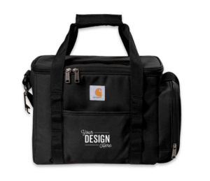 The black Carhartt 36 Can Duffel Cooler will be a hit with you new employees and at any social or business gathering.