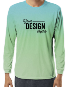 Paragon Barbados UPF 50 Long Sleeve Performance Shirt in this ombre Aqua Blue/Light Lime color is sure to protect and impress!