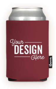The KOOZIE® Collapsible Can Kooler (pictured here in maroon) makes a great corporate gift any time of year.