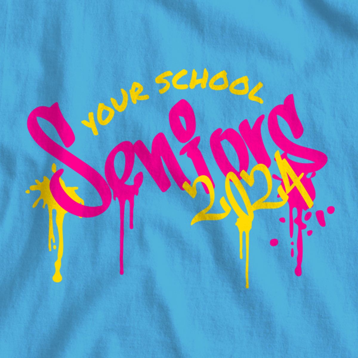 A senior class design using our new Tagged font.