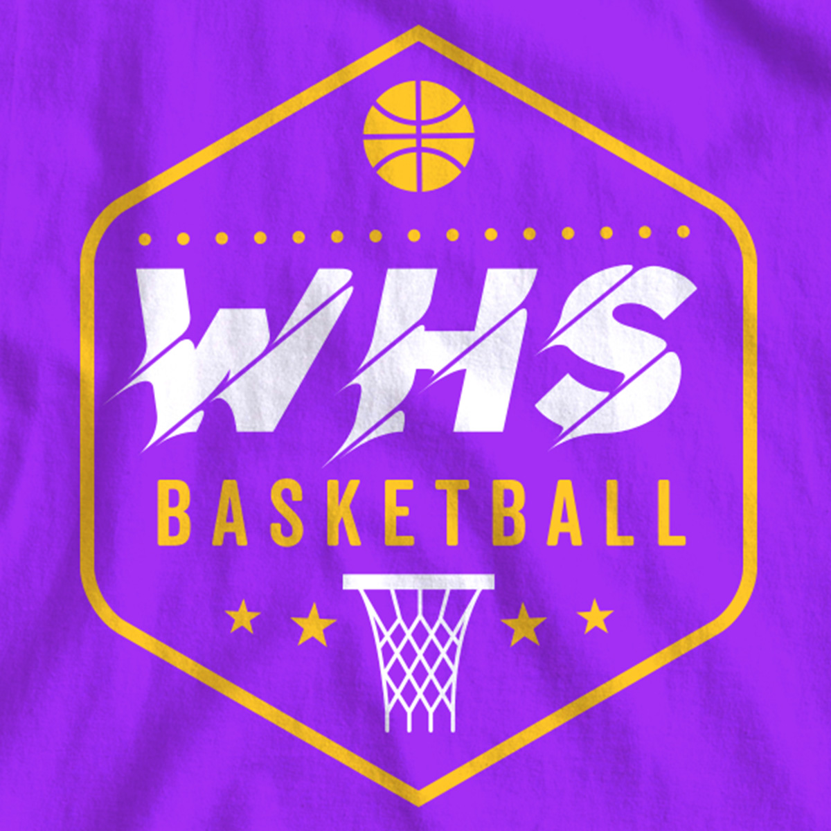 A high school basketball team design using our new Speed font.