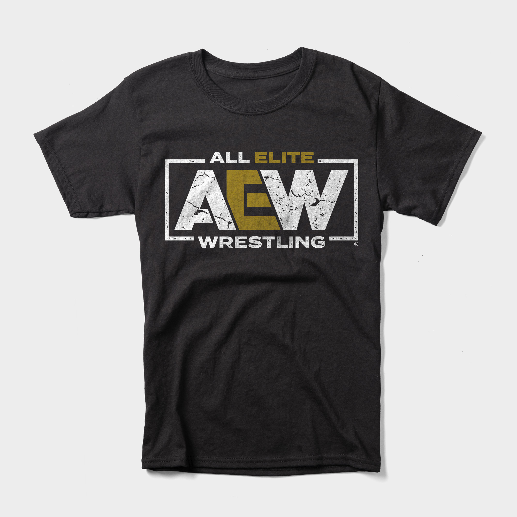 A black t-shirt with the AEW logo.