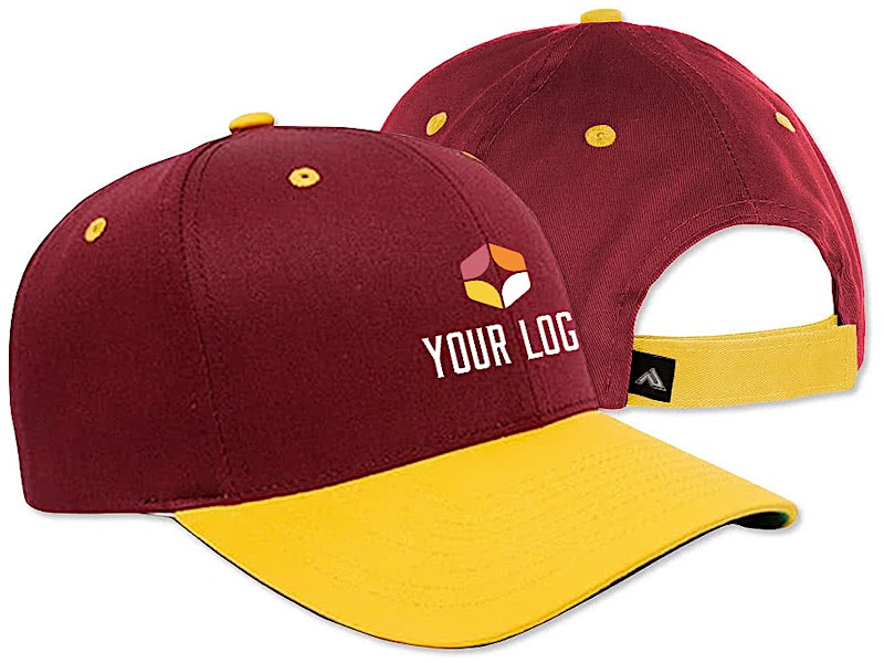 Custom hats collection including baseball caps, trucker hats, and beanies